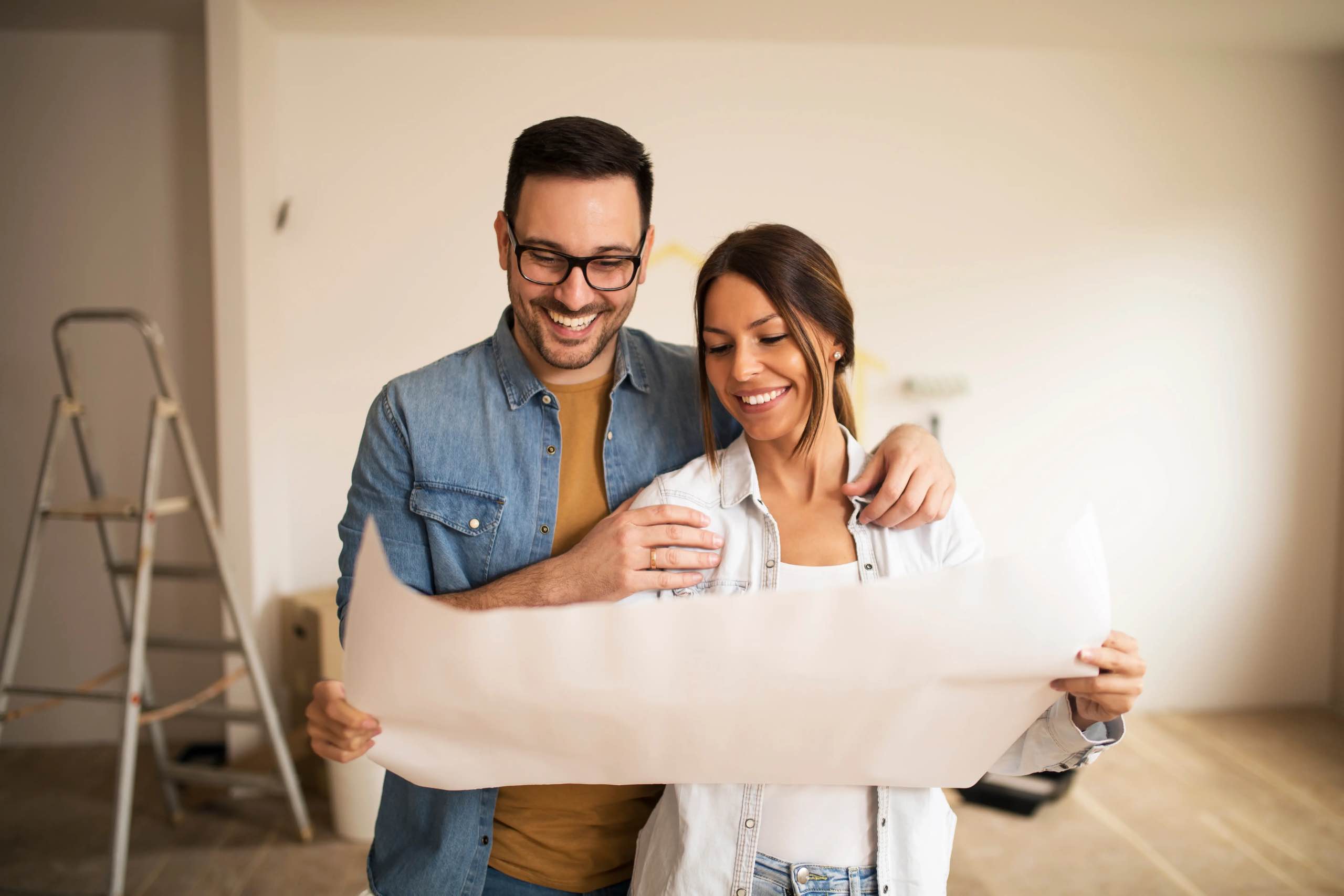 Couple avec plan de construction Arconance Rouen 2
