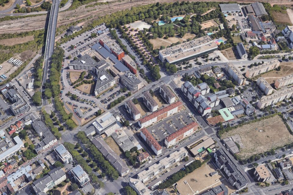 Quartier Grammont vue du ciel